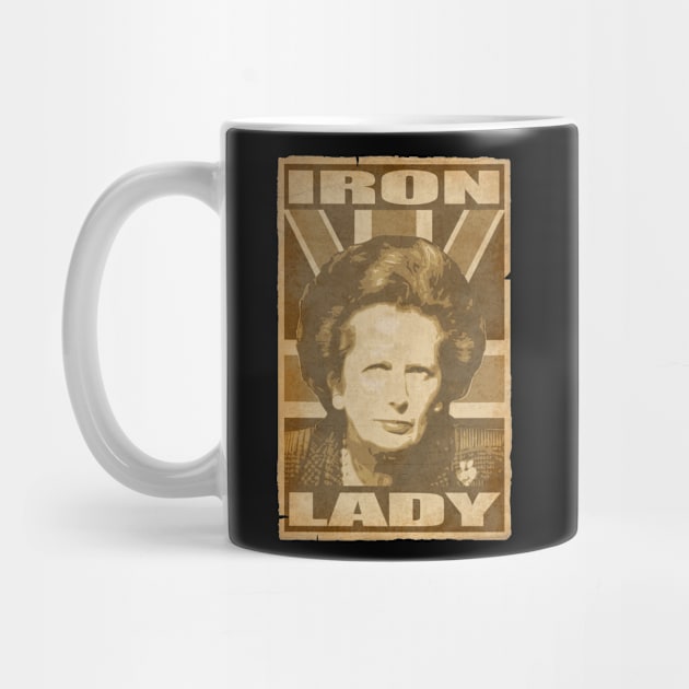 Margaret Thatcher Iron Lady Propaganda Poster Pop Art by Nerd_art